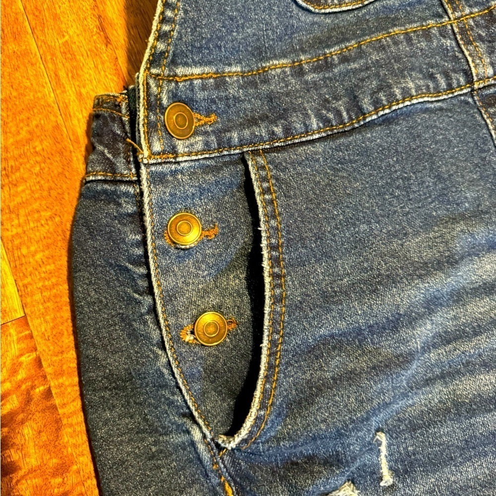 Overalls juniors NoBo size 7-9 excellent condition distressed - Picture 5 of 7